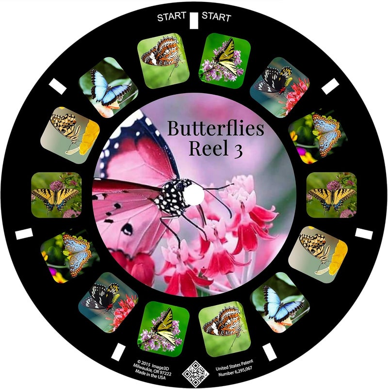 MayKo Butterfly Reels for Viewfinder. Compatible with Viewmaster Classic Viewers. Set of 3 (Reels Only) - Image 4